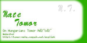 mate tomor business card